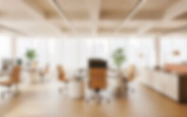 Modern office workspace interior design blurred background abstract desk room