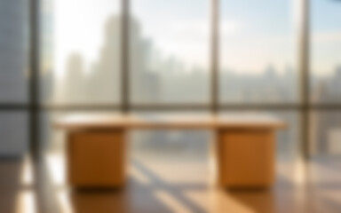 Modern office workspace interior design blurred background abstract desk room