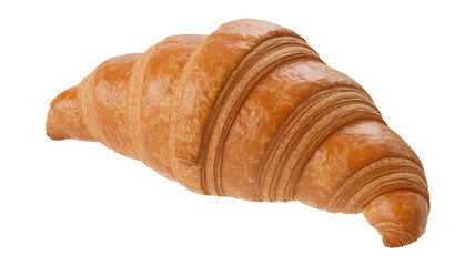 Golden crisp croissant perfect for breakfast bakery or cafe advertising