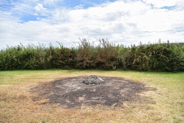 Remnants of a Fire in the Countryside near Zurich, Switzerland