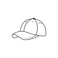 baseball cap icon on transparent background.