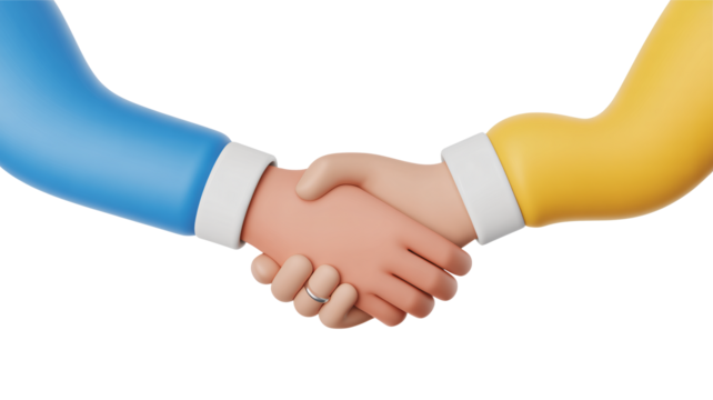 Confident handshake symbolizes partnership success and agreement in business