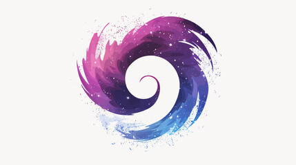 Vibrant, swirling nebula shape with stardust effects