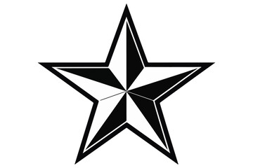 Obraz premium Flat Five Pointed Star Vector Icon Set