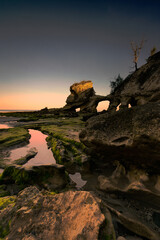 Sunset on the beach at Watu Parunu Beach East Sumba East Nusa Tenggara Indonesia