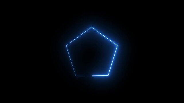 abstrack neon polygone animation.