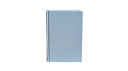 Fototapeta premium Closed blue book isolated on white background for education study and reading concept 
