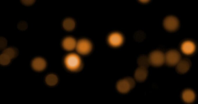 christmas gold gradient sparkle glitter dust particles from top on black background with bokeh flowing movement, golden holiday happy new year and valentine day love - Powered by Adobe