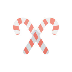 Festive Holiday Candy Canes Icon - Christmas Sweet Treat Symbol