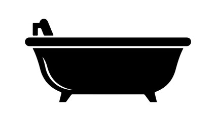 Bathtub icon with transparent background
