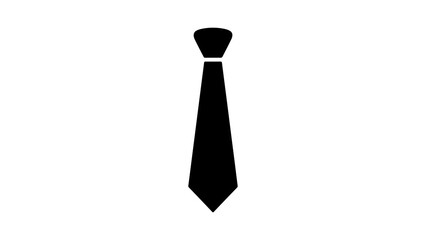Black necktie with transparent background