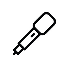 minimal outline microphone vector icons