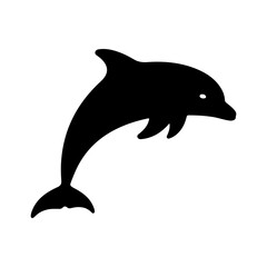 Leaping dolphin with transparent background