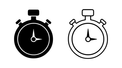 Stopwatch icon set with transparent background