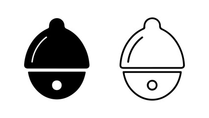 Bell icon set with transparent background