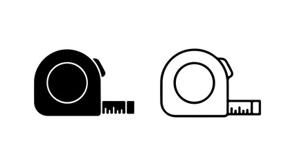 Tape measure icons with transparent background