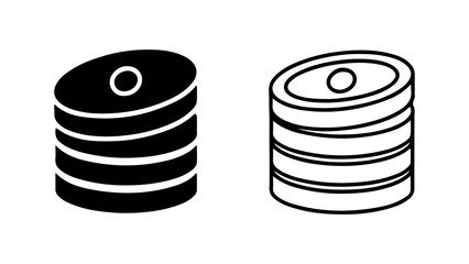 Stack of coins with transparent background