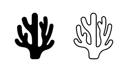 Coral reef elements with transparent background