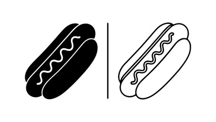 Hot dog icon with transparent background