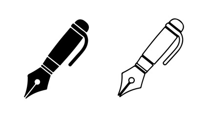 Fountain pens with transparent background