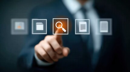 futuristic data hub showing synchronization of monitoring operation review approval efficiency inspection performance management assurance evaluation assessment document guarantee success