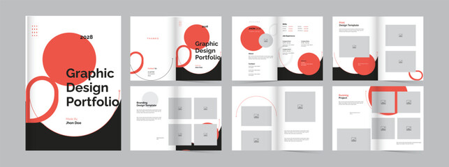 graphic design portfolio or multipurpose portfolio template, unique and clean layout