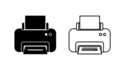 Printer icons with transparent background