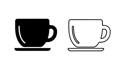 Coffee cup icon with transparent background