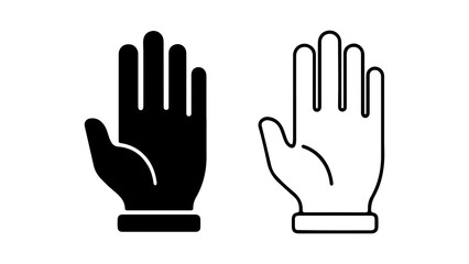 Hand icons with transparent background