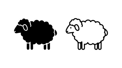 Sheep icons with transparent background