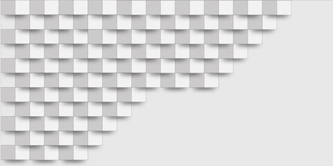 Abstract white Geometric banner design background.