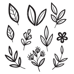 A seamless floral vector pattern with leaves and flowers is an art illustration for nature-inspired summer and spring design elements