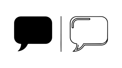 Fototapeta premium Speech bubbles outline and solid with transparent background