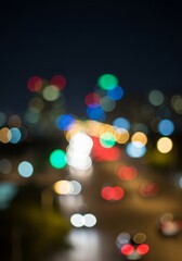 Fototapeta premium Bokeh City Lights — Natural Tone Blur Background