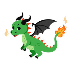 Fototapeta premium Dragon Flat Icon