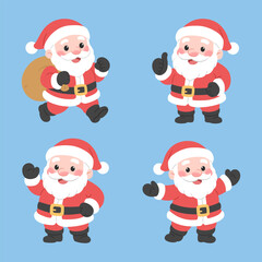 Santa Claus set illustration 