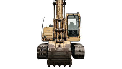 Construction Excavator Heavy Machinery Industrial Equipment on Transparent Background
