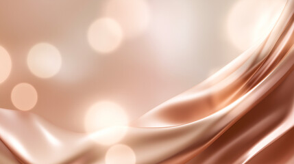 上品に輝くピンクゴールドの抽象ライン背景｜美容・ブライダル・高級感