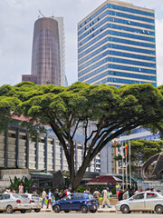 Obraz premium View of the skyscrapers of Addis Abeba on Ethiopia