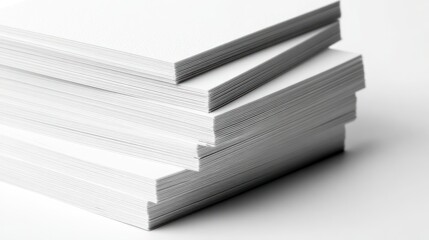 Stack of white paper sheets