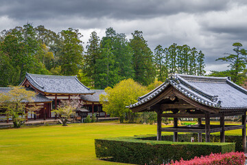 Obraz premium Todai-ji temple premises, Nara park, Japan. South East Asia.