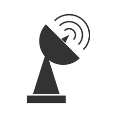 Satellite dish icon isolated on transparent background