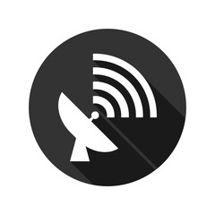 Satellite antenna icon isolated on transparent background