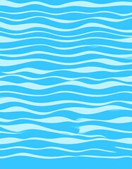 Obraz premium An abstract illustration of wavy blue lines resembling water