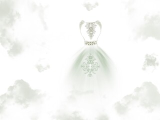 Beauty dress with ornaments