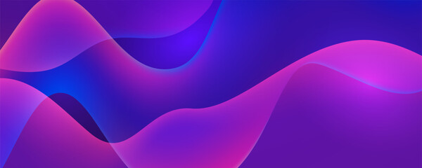 Vibrant Pink and Violet Gradient Abstract Wave Design