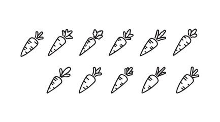 Hand drawn doodle carrots seamless pattern for fresh food designs and organic themes vector