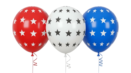 Red White and Blue Star Pattern Balloons Set for Celebration Party Decorations