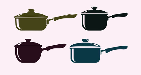 saucepan kitchen cooking pot icon graphic