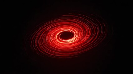 Abstract red spiral light pattern on dark background - Powered by Adobe